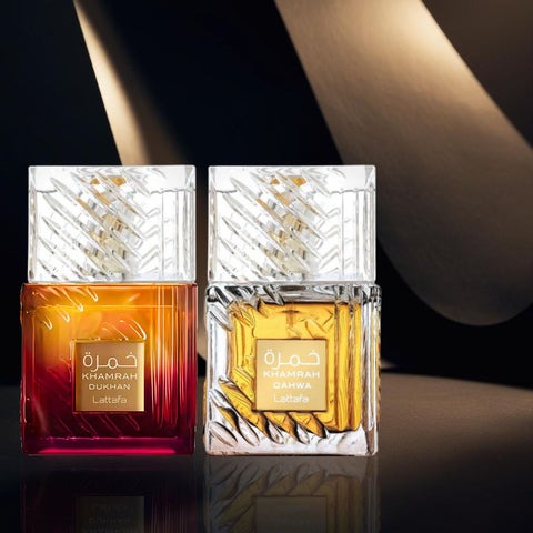 [Zuri_112] Khamrah Qahwa & Khamrah Dukhan Edp Sprays 100ml (3.4 oz) by Lattafa (Bundle)